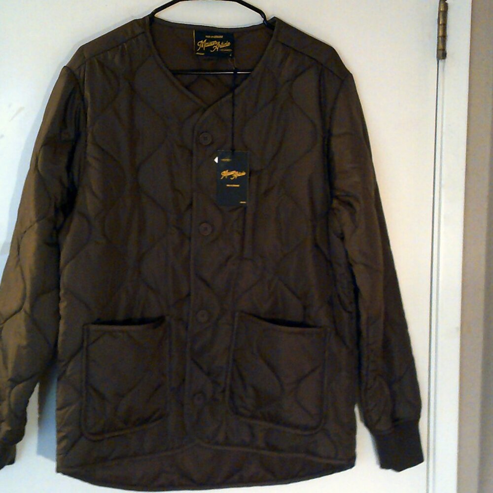 NEW MAISON ARTICLE "Button Jacket" MEN'S BROWN JACKET LARGE MAQV05